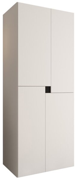 Szafa uchylna otwierana Tempo 80 wys. 203 cm biały + u. czarny