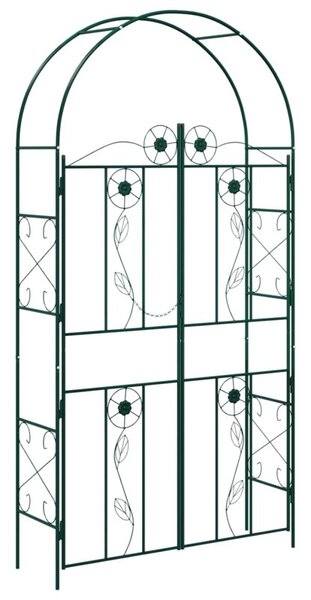 Łuk ogrodowy gładki zielony 115 x 37 x 226 cm