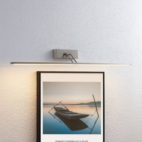 Oświetlenie obrazów LED Thibaud, 84 cm, nikiel, aluminium Thibaud Lucande, aluminiowy / szary / cynkowy, salon / jadalnia, metal, nowoczesny