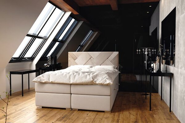 Łóżko boxspring z zagłówkiem 140x200 W7-C62