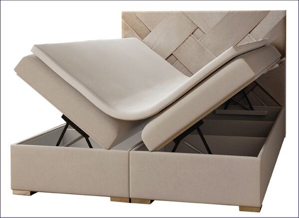 Łóżko boxspring z zagłówkiem 140x200 W7-C62