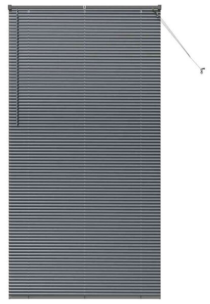 Nowoczesne żaluzje weneckie z aluminium - ciemnoszare, 220 x 110 cm