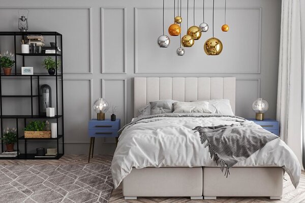 Podwójne łóżko boxspring 140x200 D6-M20