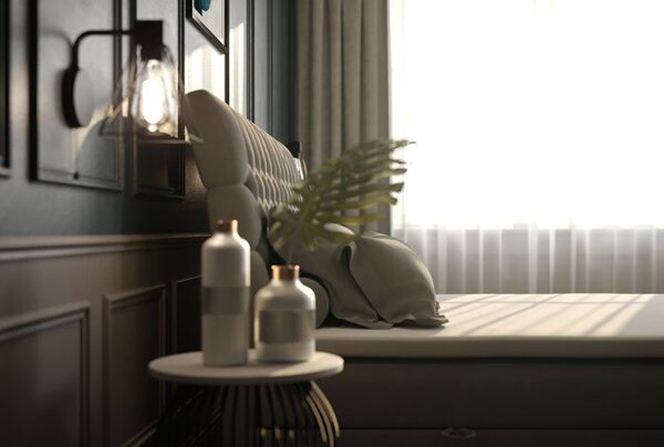 Pojedyncze łóżko boxspring 80x200 H8-S09