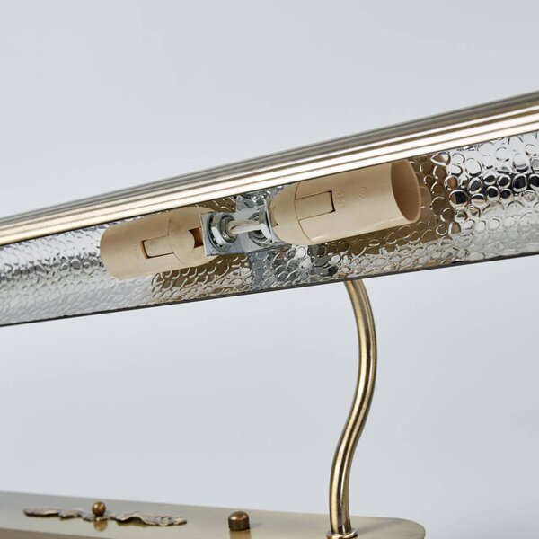 Lampa ścienna z obrazem Lindby Joely, 73 cm, mosiądz, metal, E14 Joely Lindby, możliwość ściemniania, brązowy / mosiężny, salon / jadalnia, metal, antyczny