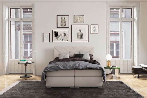 Pojedyncze łóżko boxspring 90x200 A1-D96