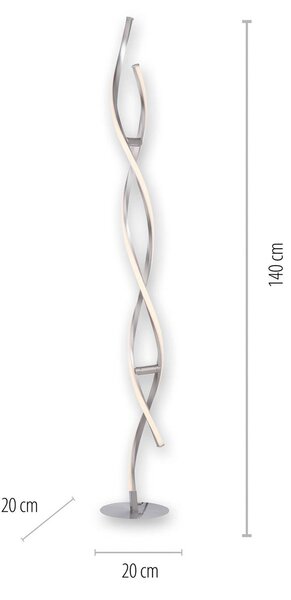 LOLA Smart Lampa stojąca LED LOLAsmart Swing Swing, możliwość ściemniania, aluminiowy / szary / cynkowy, salon / jadalnia, aluminium, nowoczesny