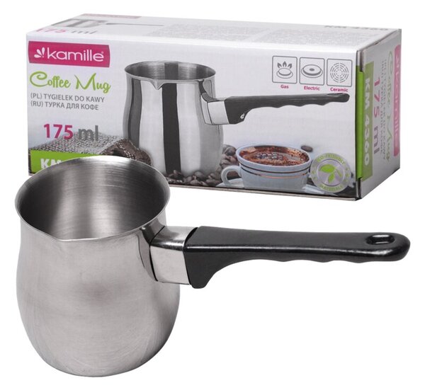Stalowy tygielek do kawy po turecku 175ML garnek KAMILLE