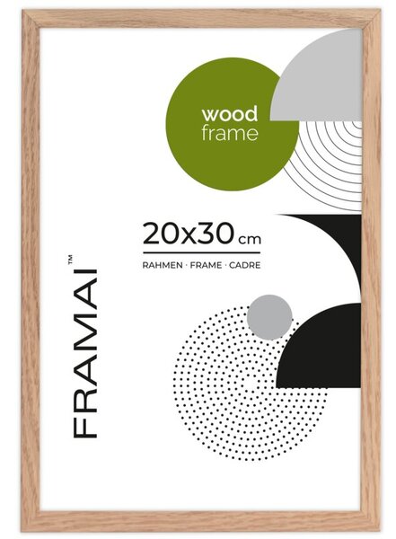 Ramka na zdjęcia 20x30 cm ramka drewniana dębowa ramka z litego drewna dębowego FRAMAI®