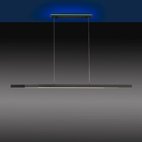 Q-Smart-Home Inteligentna lampa wisząca Q-Arian, możliwość ściemniania, czarny, salon / jadalnia, metal, nowoczesny