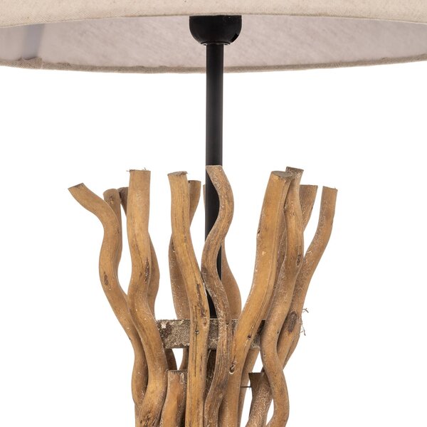 ONLI Lampa stojąca Agar, kremowy / amber, salon / jadalnia, tkanina / materiał / jedwab