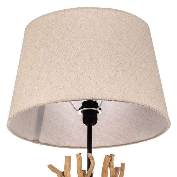 ONLI Lampa stojąca Agar, kremowy / amber, salon / jadalnia, tkanina / materiał / jedwab