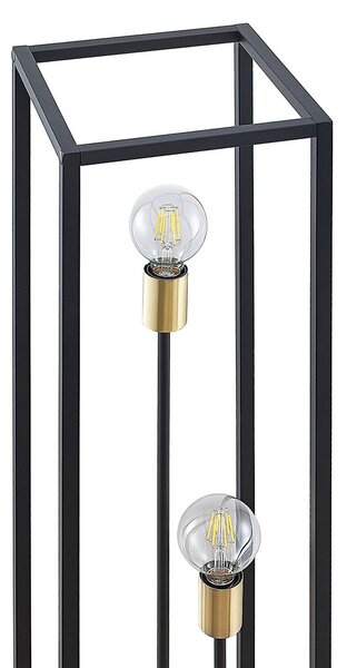 Lampa stojąca Tiliane Lindby, czarny, salon / jadalnia, metal, nowoczesny