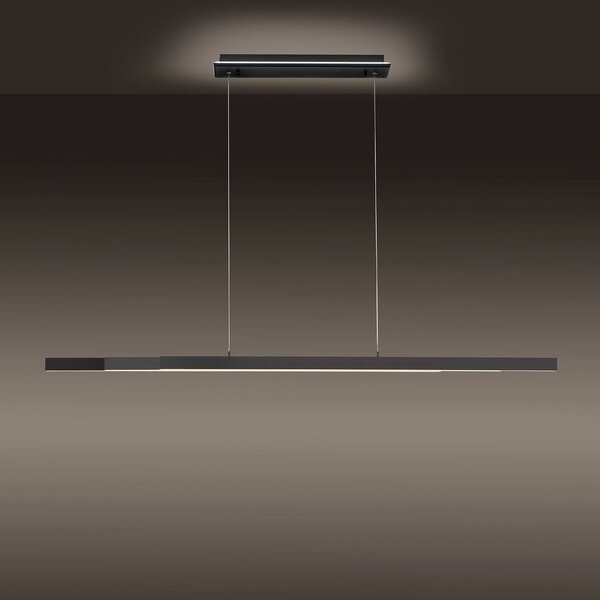 Q-Smart-Home Inteligentna lampa wisząca Q-Arian, możliwość ściemniania, czarny, salon / jadalnia, metal, nowoczesny