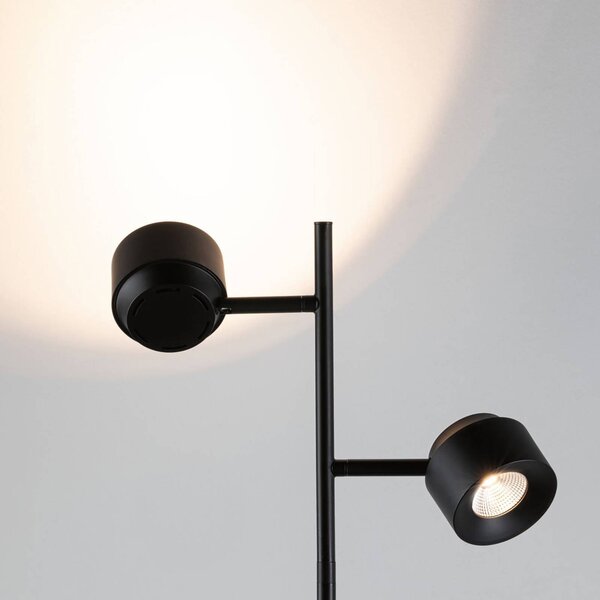 Paulmann Lampa stojąca LED Puric Pane I, możliwość ściemniania, czarny, salon / jadalnia, metal, nowoczesny