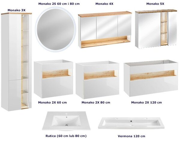 Szafka z umywalką 120 cm C5-H89