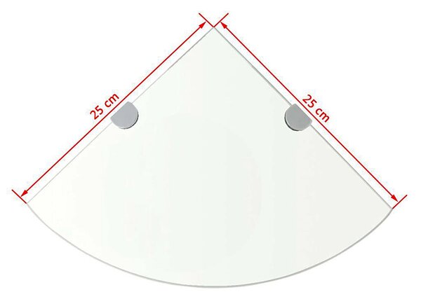 Transparentna półka narożna D9-N95