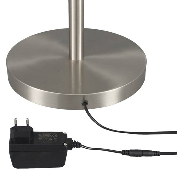 Lampa stojąca LED Ragna Lindby, możliwość ściemniania, aluminiowy / szary / cynkowy, salon / jadalnia, szkło, nowoczesny