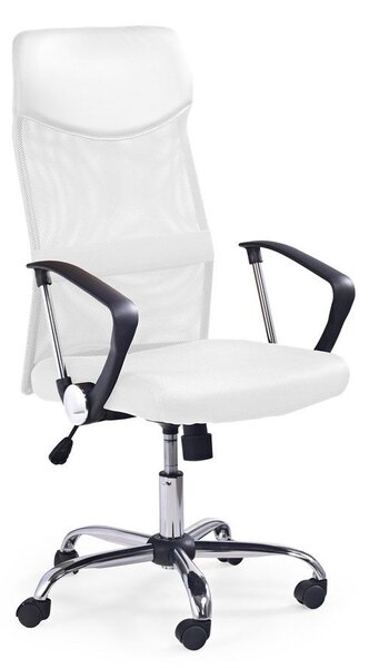 Biały obrotowy fotel biurowy do komputera - Vespan