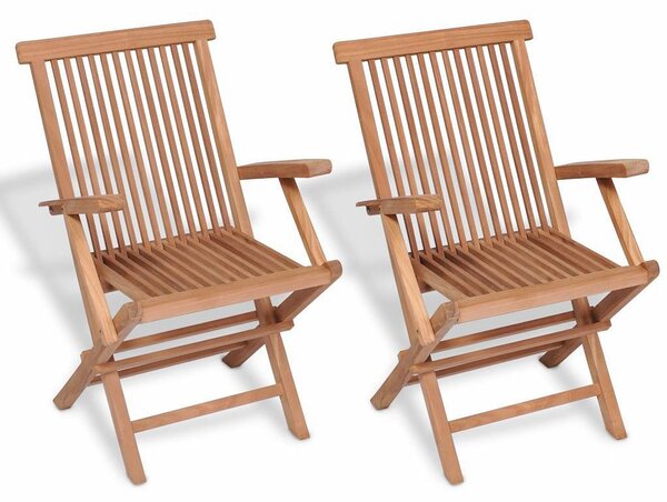 Składane drewniane krzesła ogrodowe Soriano 2X - 2 szt