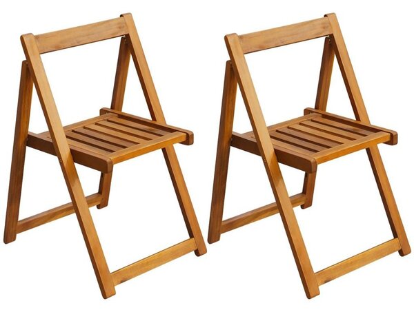 Akacjowe krzesła ogrodowe Hobart 2 szt