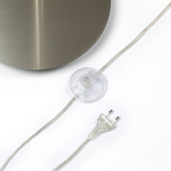 Lampa łukowa - lampa stojąca Cynthia Lindby, aluminiowy / szary / cynkowy, salon / jadalnia, szkło, nowoczesny