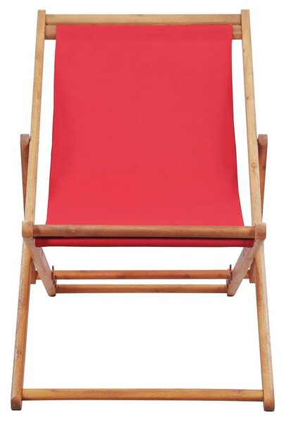 Czerwony leżak plażowy C8-R81