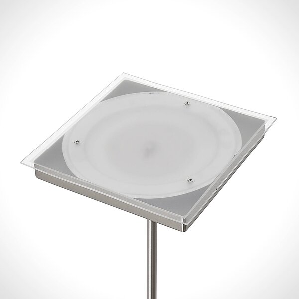 Lampa stojąca LED Sumani Lindby, możliwość ściemniania, aluminiowy / szary / cynkowy, salon / jadalnia, metal, nowoczesny