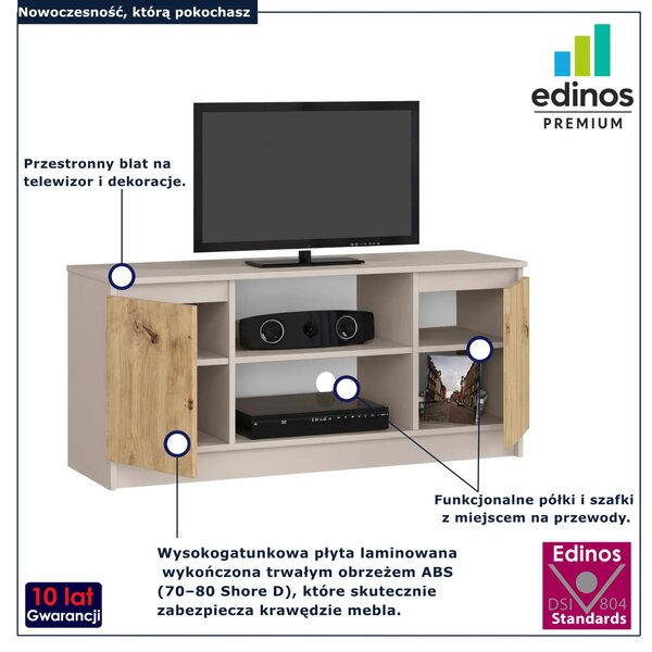 Szafka pod telewizor kaszmir + dąb artisan N1-P67