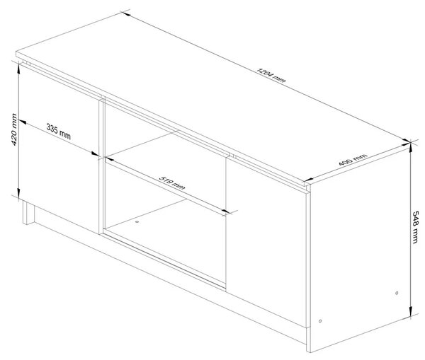 Szafka pod telewizor kaszmir + dąb artisan N1-P67