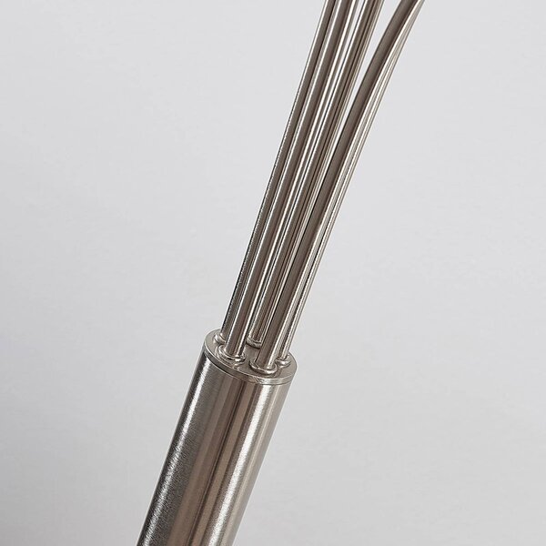 Lampa stojąca LED Anea Lindby, aluminiowy / szary / cynkowy, salon / jadalnia, metal, nowoczesny