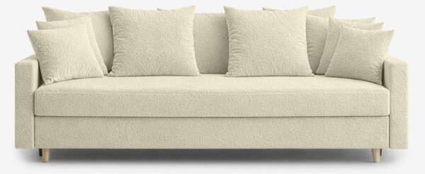 Sofa z Funkcją Spania MARIELA Kremowa Nowoczesna