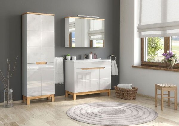 Szafka łazienkowa z umywalką 100 cm S3-L42