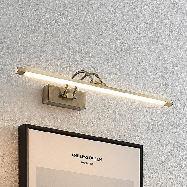 Lucande Felena oświetlenie obrazów LED, mosiądz, brązowy / mosiężny, salon / jadalnia, aluminium
