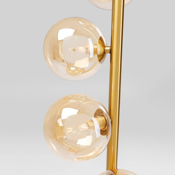 KARE Lampa stojąca designerska Scala Balls, mosiężny / złoty, salon / jadalnia, design