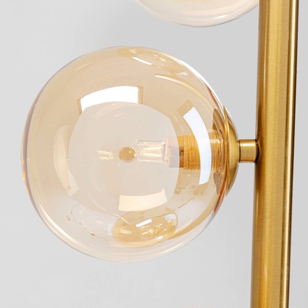 KARE Lampa stojąca designerska Scala Balls, mosiężny / złoty, salon / jadalnia, design