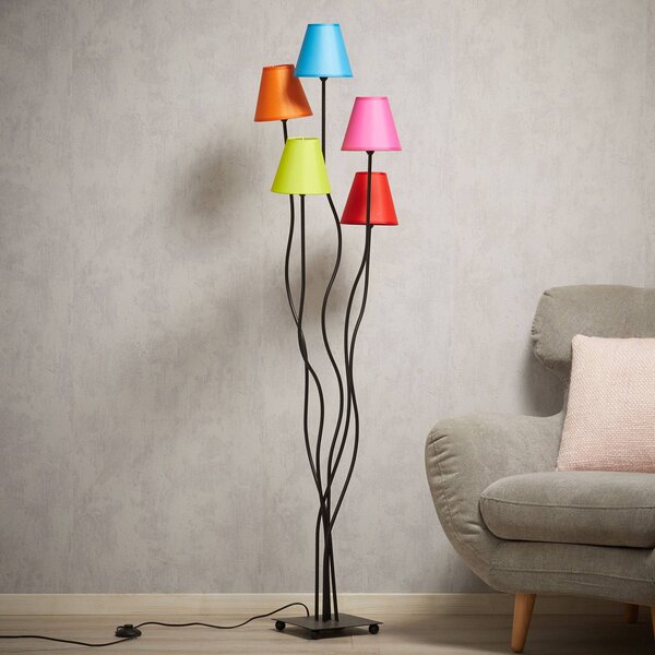 Näve Lampa stojąca Colori, salon / jadalnia, tkanina / materiał / jedwab, młodzieżowy