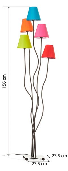 Näve Lampa stojąca Colori, salon / jadalnia, tkanina / materiał / jedwab, młodzieżowy