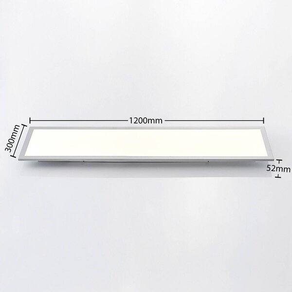 Inteligentna lampa sufitowa Kjetil Lindby, możliwość ściemniania, aluminiowy / szary / cynkowy, biuro, aluminium, nowoczesny