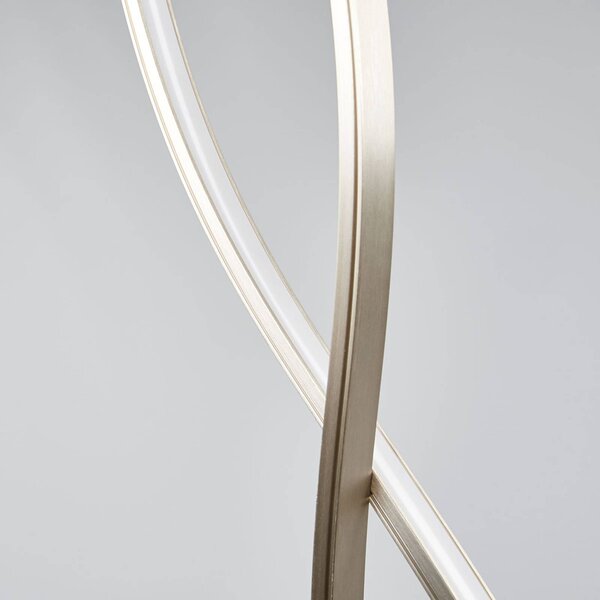 Lampa stojąca LED Bobi Lindby, aluminiowy / szary / cynkowy, salon / jadalnia, aluminium, nowoczesny