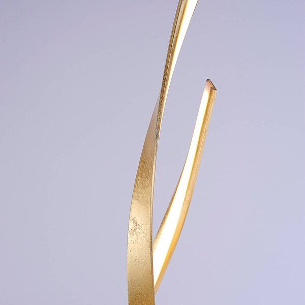 Paul Neuhaus Lampa stojąca LED Linda, możliwość ściemniania, mosiężny / złoty, salon / jadalnia, metal