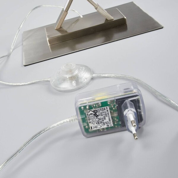 Lampa stojąca LED Bobi Lindby, aluminiowy / szary / cynkowy, salon / jadalnia, aluminium, nowoczesny