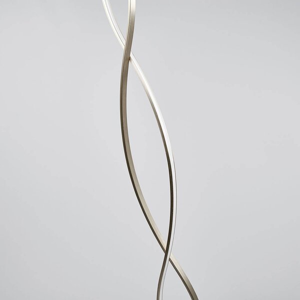 Lampa stojąca LED Bobi Lindby, aluminiowy / szary / cynkowy, salon / jadalnia, aluminium, nowoczesny