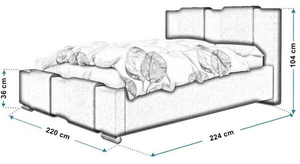 Tapicerowane łóżko małżeńskie 200x200 M0-T05