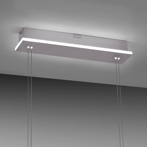 Q-Smart-Home Inteligentna lampa wisząca Q-Etienne, możliwość ściemniania, aluminiowy / szary / cynkowy, salon / jadalnia, metal, nowoczesny