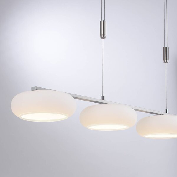 Q-Smart-Home Inteligentna lampa wisząca Q-Etienne, możliwość ściemniania, aluminiowy / szary / cynkowy, salon / jadalnia, metal, nowoczesny
