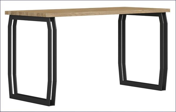 Drewniane biurko 140x60 dla dorosłych i uczniów dąb L4-E05