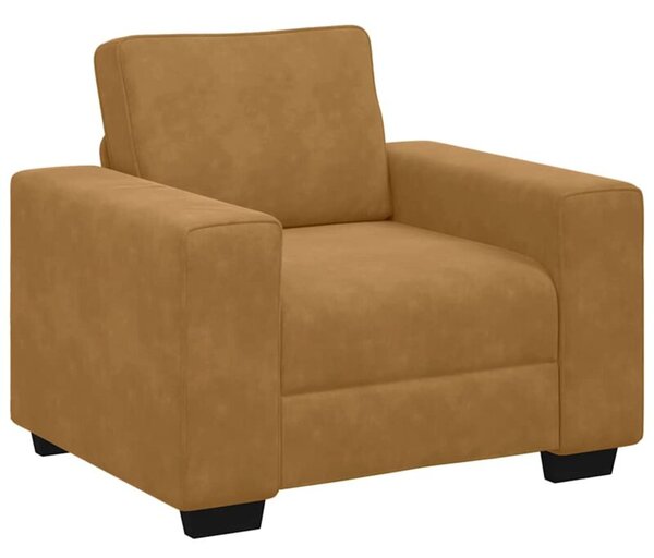 Sofa fotel brązowy 100x77x82 cm aksamit