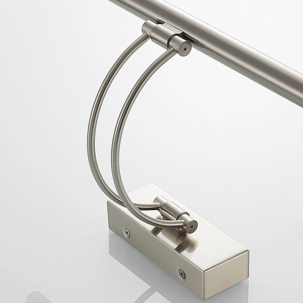 Oświetlenie obrazów LED Lucande Dimitrij, nikiel, metal, 54cm Dimitrij, aluminiowy / szary / cynkowy, salon / jadalnia, metal, nowoczesny