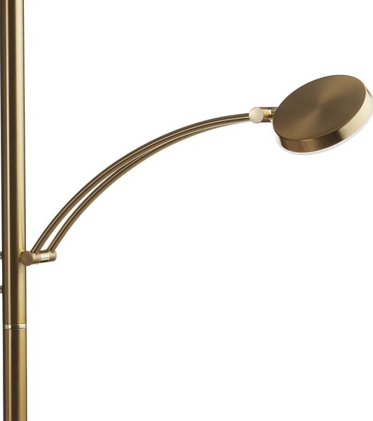 Paul Neuhaus Lampa stojąca LED Alfred, możliwość ściemniania, mosiężny / złoty, salon / jadalnia, metal, nowoczesny